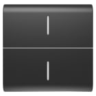 GEWISS - GEWGW12558S TASTO INTERC.2 DIFFUSORI 2M NERO