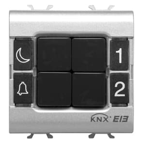 GEWISS - GEWGW12782 PULSANTIERA - KNX - 4 CANALI - 2 MODULI - NERO - CHORUSMART
