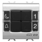 GEWISS - GEWGW12782 PULSANTIERA - KNX - 4 CANALI - 2 MODULI - NERO - CHORUSMART
