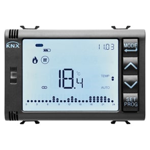 GEWISS - GEWGW12794H CRONOTERMOSTATO PROGRAMMATORE CON GESTIONE UMIDITÀ - KNX - 3 MODULI - NERO - CHORUSMART
