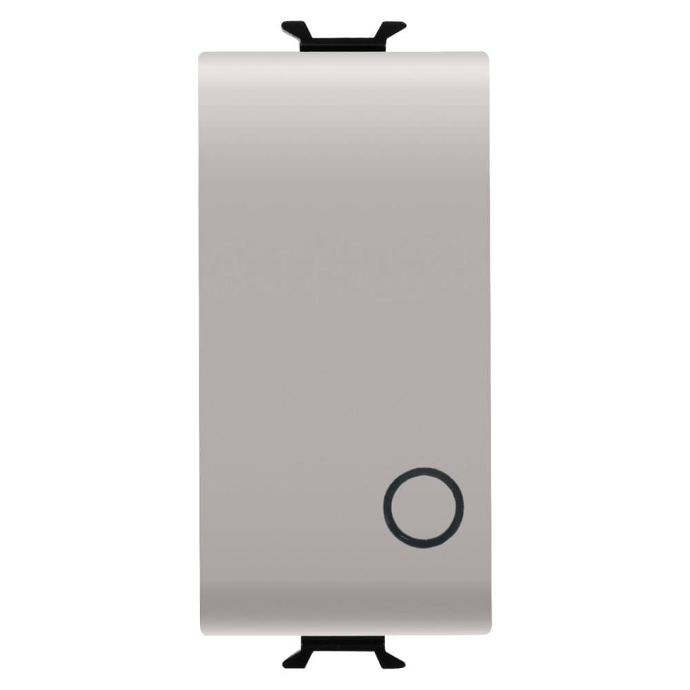 GEWISS - GEWGW13134 PULSANTE BIPOLARE 250V ac - NA 16A - TASTO NEUTRO - SIMBOLO 0 - 1 MODULO - NATURAL BEIGE SATINATO - CHORUSMART