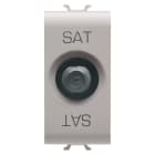 GEWISS - GEWGW13371 PRESA TV/SAT SCHERMATURA CLASSE A - CONNETTORE F FEMMINA - DIRETTA CON PASSAGGIO DI CORRENTE - 1 MODULO - NATURAL BEIGE SATINATO - CHORUSMART
