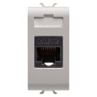 GEWISS - GEWGW13421 PRESA RJ45 - CATEGORIA 5e - UTP - 1 MODULO - CHORUSMART NATURAL BEIGE SATINATO