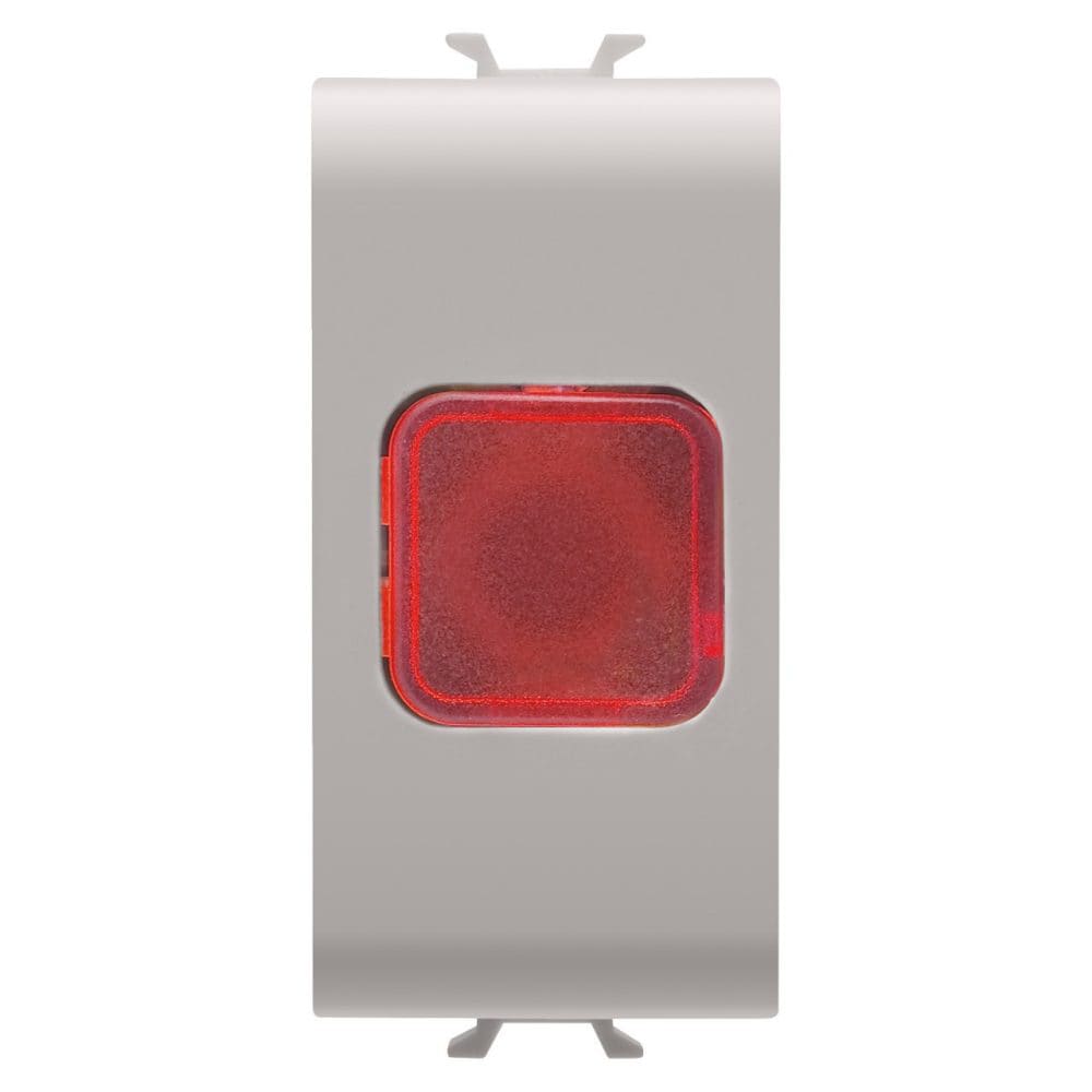 GEWISS - GEWGW13623 SPIA DI SEGNALAZIONE SINGOLA - ROSSO - 1 MODULO - NATURAL BEIGE SATINATO - CHORUSMART