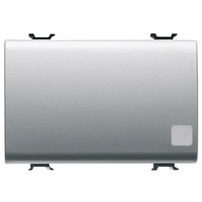 GEWISS - GEWGW14043 INTERRUTTORE UNIPOLARE 250V ac - 16AX ILLUMINABILE - CON LENTE NEUTRA SOSTITUIBILE - 3 MODULI - TITANIO - CHORUSMART