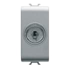 GEWISS - GEWGW14054 DEVIATORE UNIPOLARE 250V ac - 10AX - CON CHIAVE - 1 MODULO - TITANIO - CHORUSMART