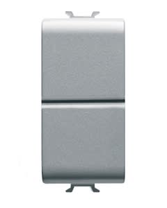 GEWISS - GEWGW14141 PULSANTE UNIPOLARE 250V ac - NA+NA 16A - DOPPIO - 1 MODULO - TITANIO - CHORUSMART