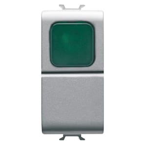 GEWISS - GEWGW14171 PULSANTE UNIPOLARE 250V ac - NA 16A - NEUTRO - 2 MODULI - TITANIO - CHORUSMART