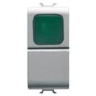 GEWISS - GEWGW14142 PULSANTE 1M 1P NA 16A SPIA VERDE TITANIO