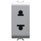 GEWISS - GEWGW14287 PRESA STANDARD EUROAMERICANO 250/125V ac -2P 15A - 1 MODULO - TITANIO - CHORUSMART