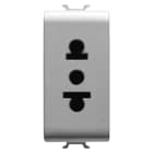 GEWISS - GEWGW14288 PRESA STANDARD EUROAMERICANO 250/125V ac -2P+T 15A - 1 MODULO - TITANIO - CHORUSMART