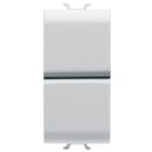 GEWISS - GEWGW15141 PULSANTE UNIPOLARE 250V ac - NA+NA 16A - DOPPIO - 1 MODULO - BIANCO SATINATO - CHORUSMART