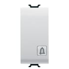 GEWISS - GEWGW15153 PULSANTE UNIPOLARE 250V ac - NA 16A ILLUMINABILE - CON LENTE NEUTRA SOSTITUIBILE - SIMBOLO CAMPANELLO - 1 MODULO - BIANCO SATINATO - CHORUSMART