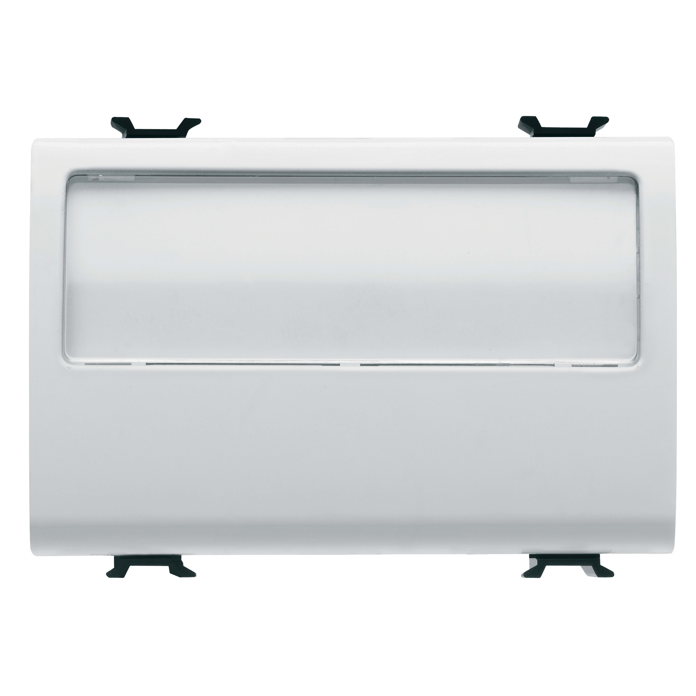 GEWISS - GEWGW15192 PULSANTE CON TARGA PORTANOME ILLUMINABILE 250V ac - NA 10A - 3 MODULI - BIANCO SATINATO - CHORUSMART