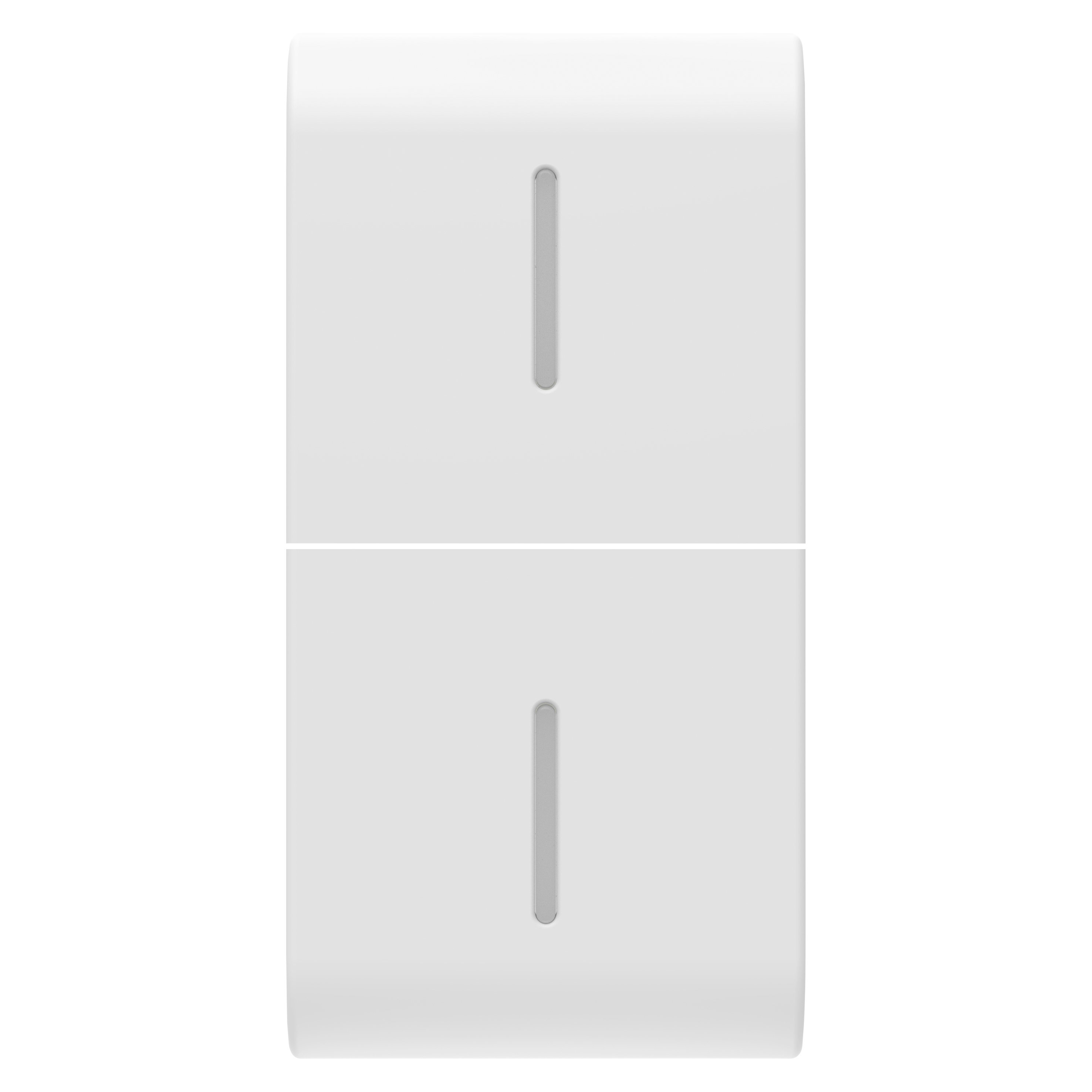 GEWISS - GEWGW15557S TASTO INTERCAMBIABILE PER COMANDI ASSIALI - CON 2 DIFFUSORI - 1 MODULO - BIANCO SATINATO - CHORUSMART