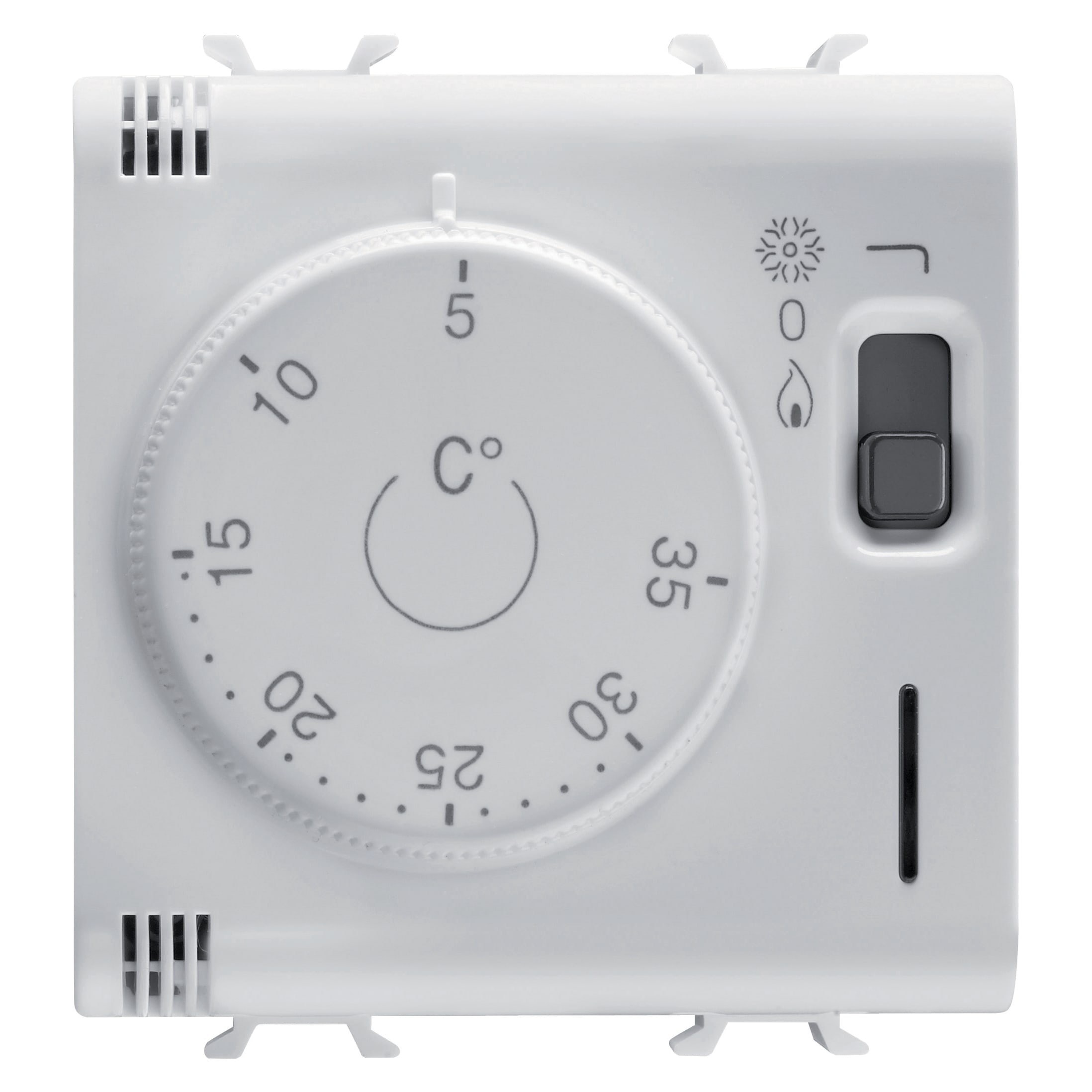 GEWISS - GEWGW15705 TERMOSTATO - 230V ac 50/60Hz - 2 MODULI - BIANCO SATINATO - CHORUSMART