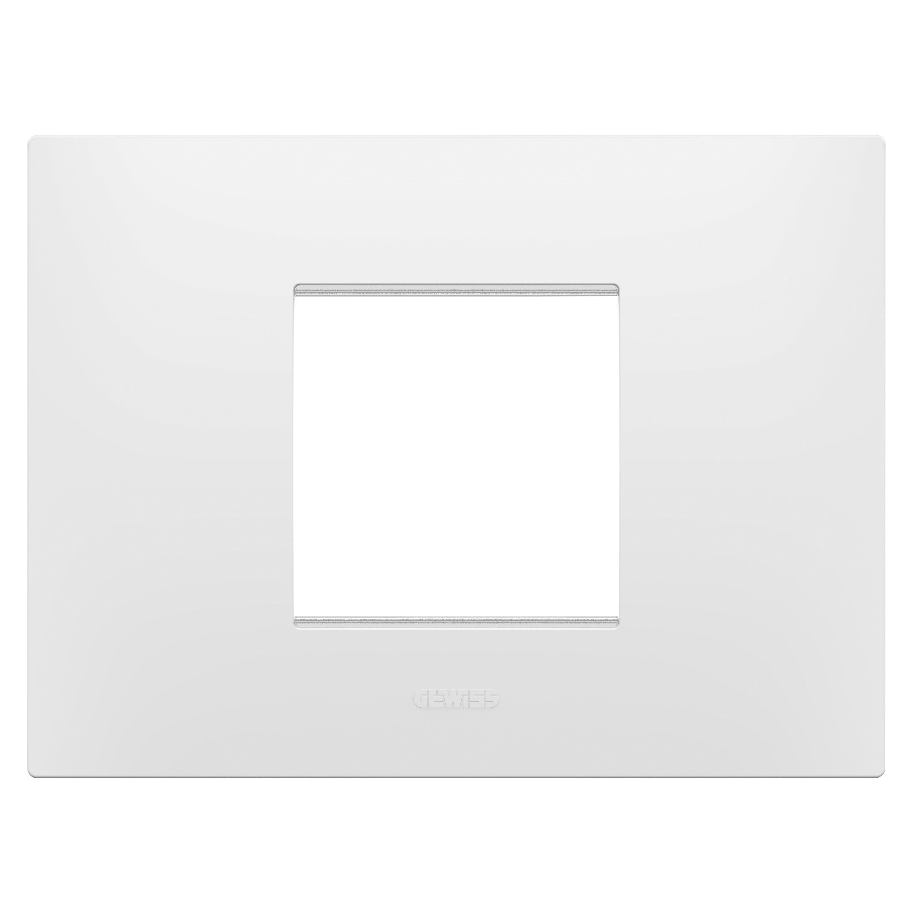 GEWISS - GEWGW16002PW PLACCA EGO - IN TECNOPOLIMERO - 2 POSTI - BIANCO SATINATO - CHORUSMART