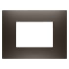 GEWISS - GEWGW16003BS PLACCA EGO - IN TECNOPOLIMERO VERNICIATO - 3 POSTI - BROWN SHADE - CHORUSMART