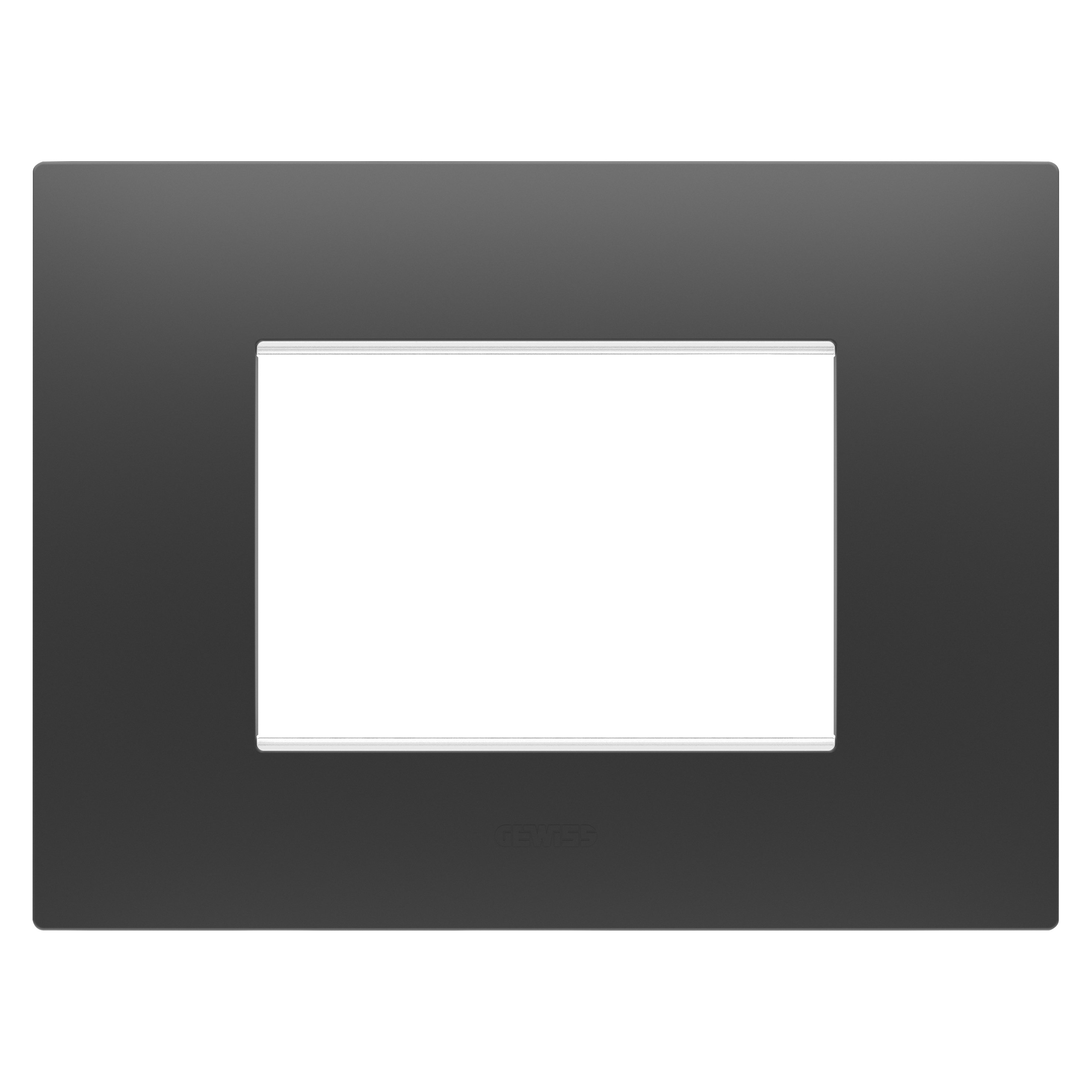 GEWISS - GEWGW16003DB PLACCA EGO - IN TECNOPOLIMERO - 3 POSTI - NERO SATINATO - CHORUSMART