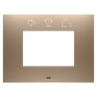 GEWISS - GEWGW16003SCS PLACCA EGO SMART - IN TECNOPOLIMERO VERNICIATO - 3 POSTI - RAME CHIARO - CHORUSMART