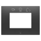 GEWISS - GEWGW16003SDB PLACCA EGO SMART - IN TECNOPOLIMERO VERNICIATO - 3 POSTI - NERO SATINATO - CHORUSMART