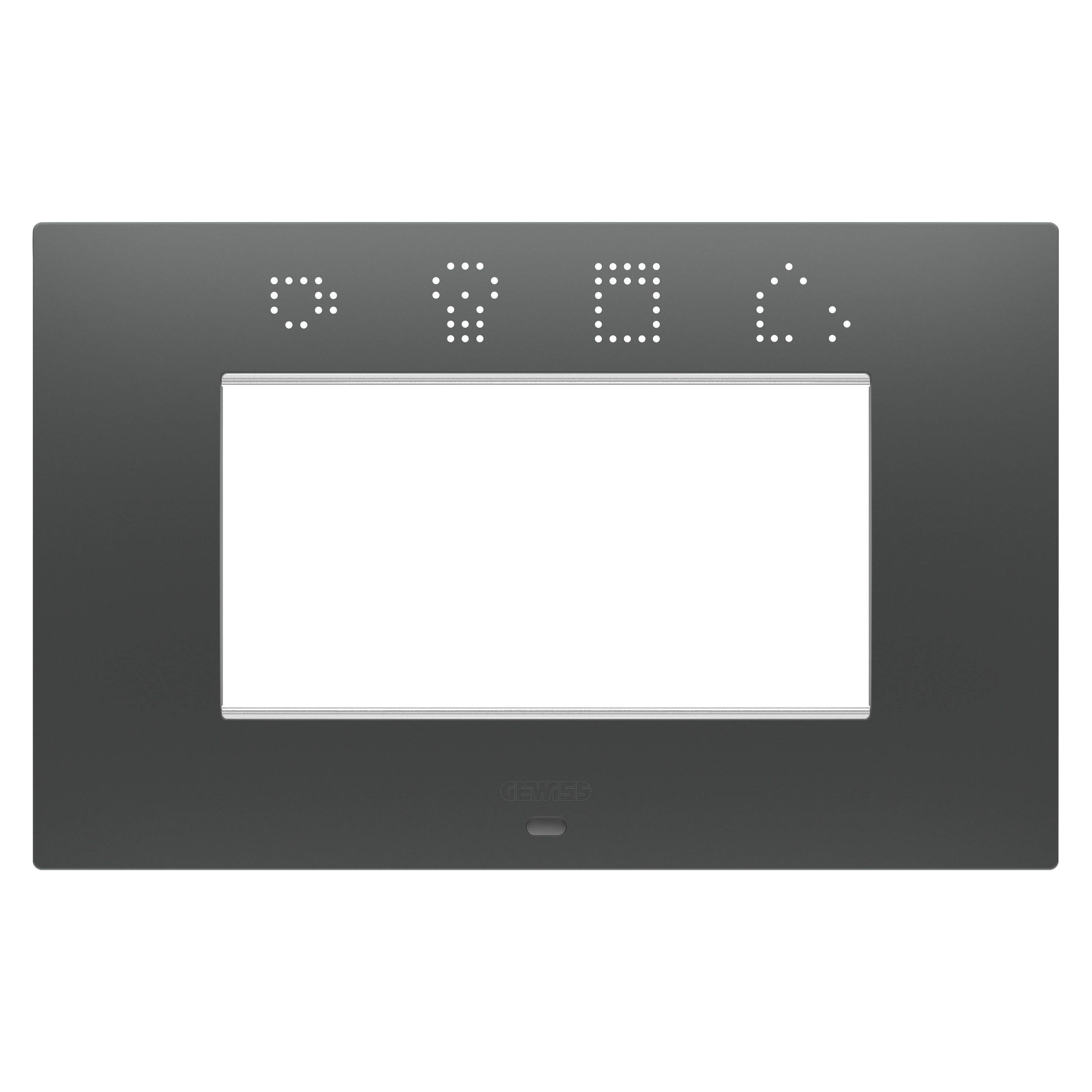 GEWISS GEWGW16004SDB PLACCA EGO SMART 4M NERO SATINATO