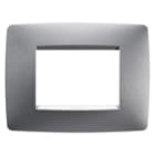 GEWISS - GEWGW16103VT PLACCA ONE - IN TECNOPOLIMERO VERNICIATO - 3 POSTI - TITANIO - CHORUSMART