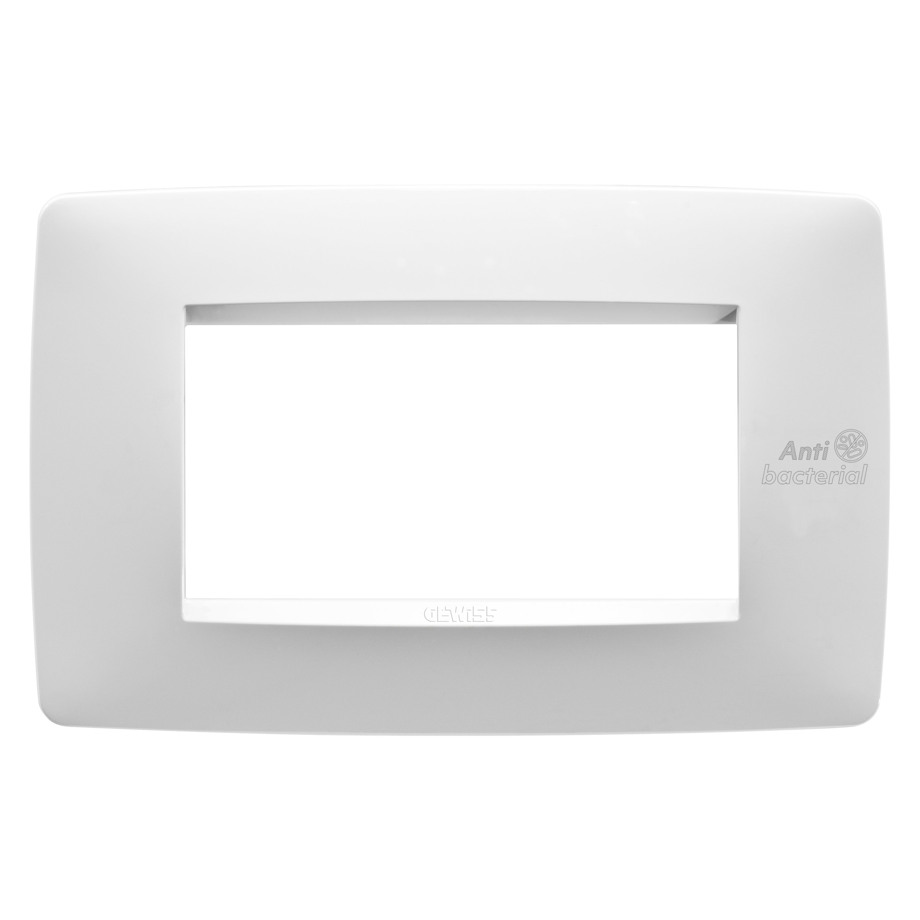 GEWISS - GEWGW16104AB PLACCA ONE - IN TECNOPOLIMERO - 4 POSTI - BIANCO - ANTIBATTERICO - CHORUSMART