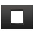 GEWISS - GEWGW16202XM PLACCA LUX 2M METAL NERO SATINATO MONOCH