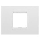GEWISS - GEWGW16202XW PLACCA LUX - IN METALLO - 2 POSTI - BIANCO SATINATO MONOCHROME - CHORUSMART