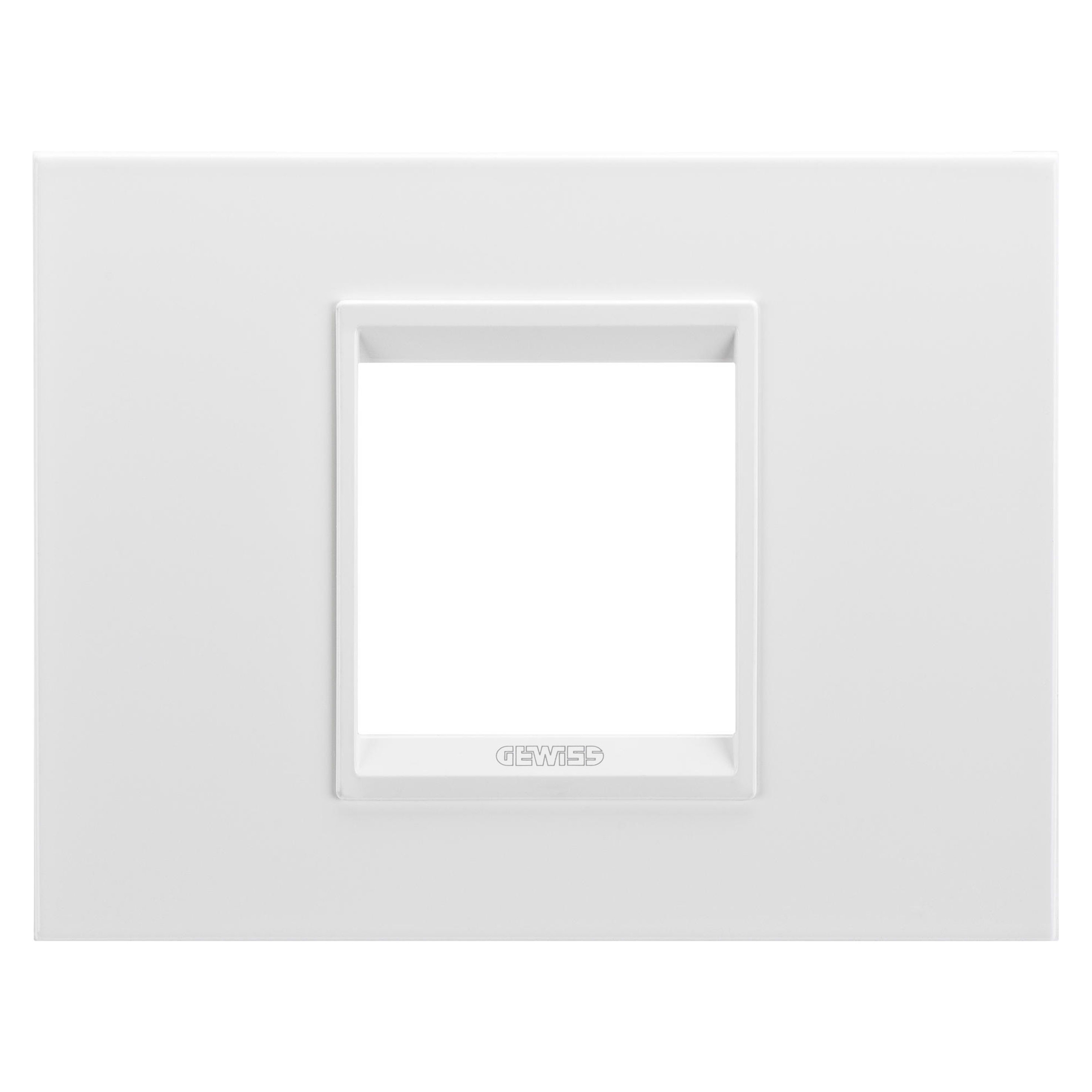 GEWISS GEWGW16202XW PLACCA LUX 2M METAL BIANCO SATIN.MONOCHR