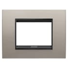 GEWISS - GEWGW16203WS PLACCA LUX - IN METALLO - 3 POSTI - ALLUMINIO SPAZZOLATO LAVY - CHORUSMART