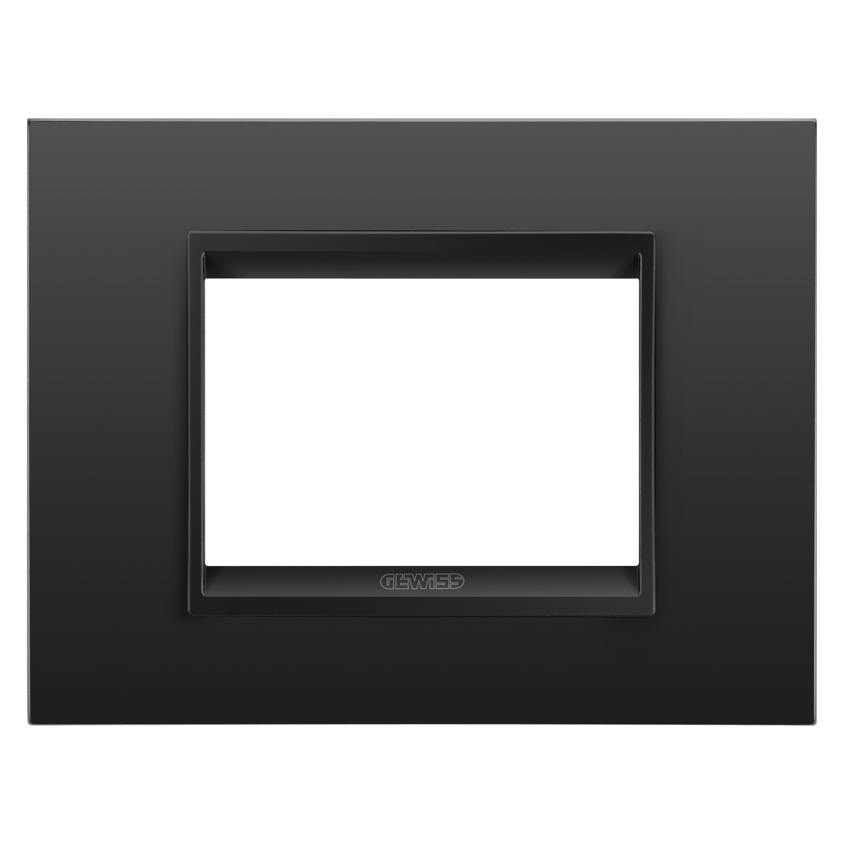 GEWISS - GEWGW16203XM PLACCA LUX 3M METAL NERO SATINATO MONOCH