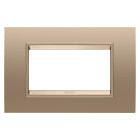 GEWISS - GEWGW16204XE PLACCA LUX 4M METALLO RAME CHIARO