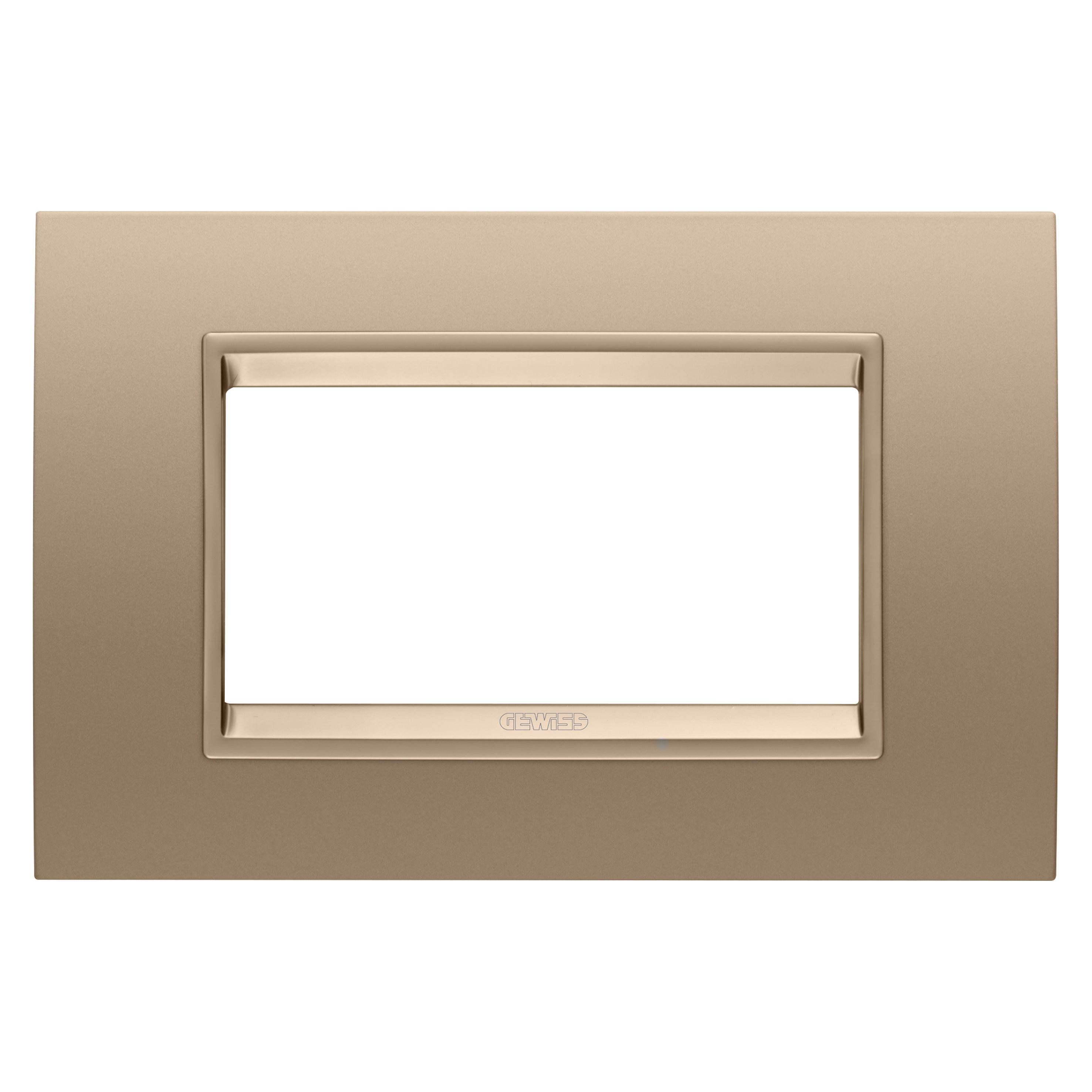 GEWISS GEWGW16204XE PLACCA LUX 4M METALLO RAME CHIARO