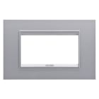 GEWISS - GEWGW16204YT PLACCA LUX - IN TECNOPOLIMERO - 4 POSTI - TITANIO MONOCHROME - CHORUSMART