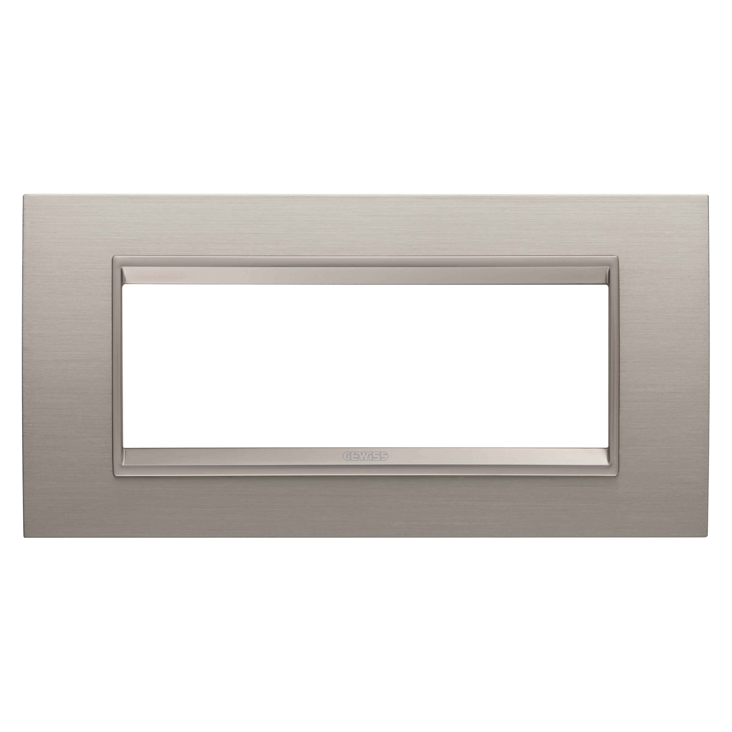 GEWISS GEWGW16206XS PLACCA LUX 6M MET. ALLUM. SPAZZ.