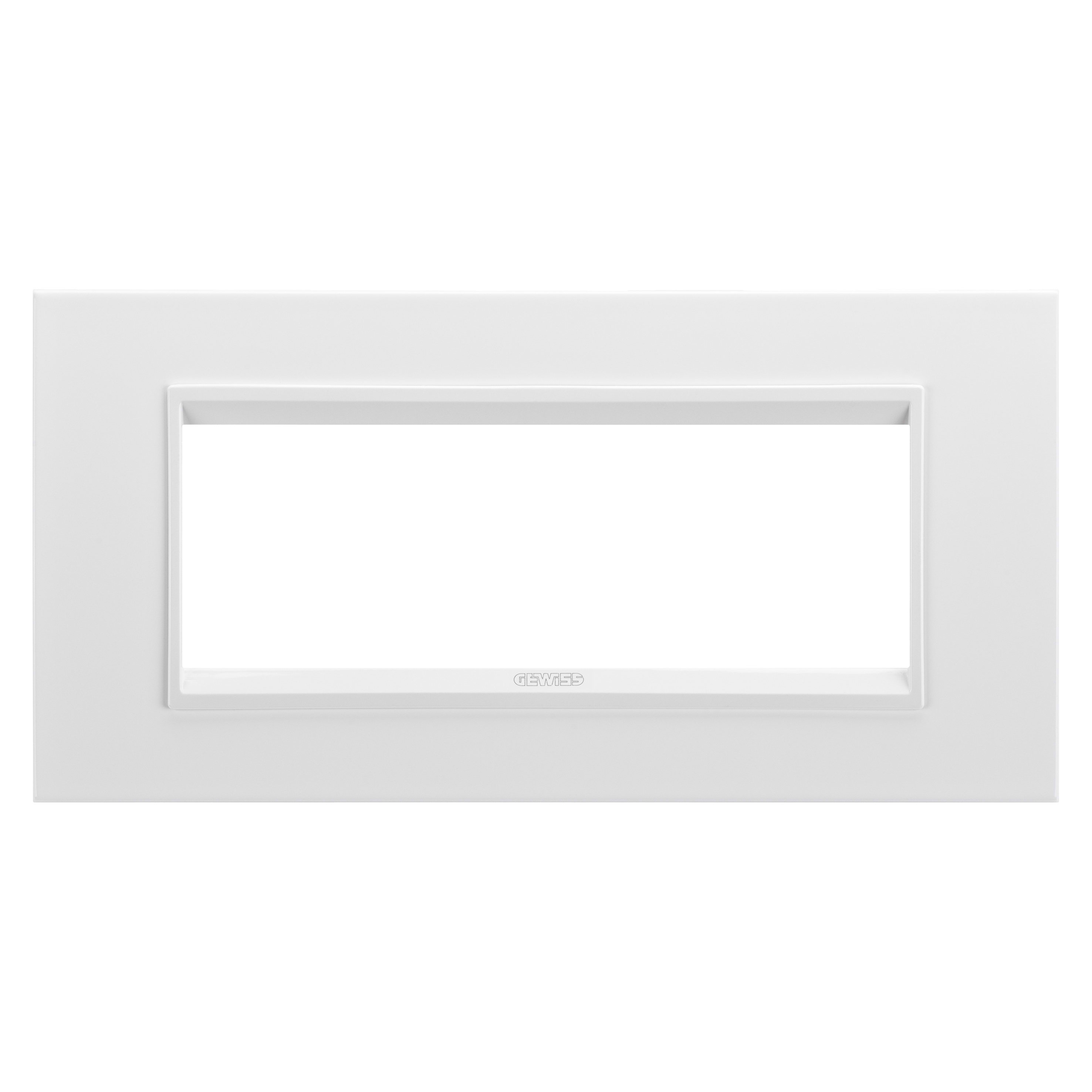 GEWISS - GEWGW16206XW PLACCA LUX - IN METALLO - 6 POSTI - BIANCO SATINATO MONOCHROME - CHORUSMART