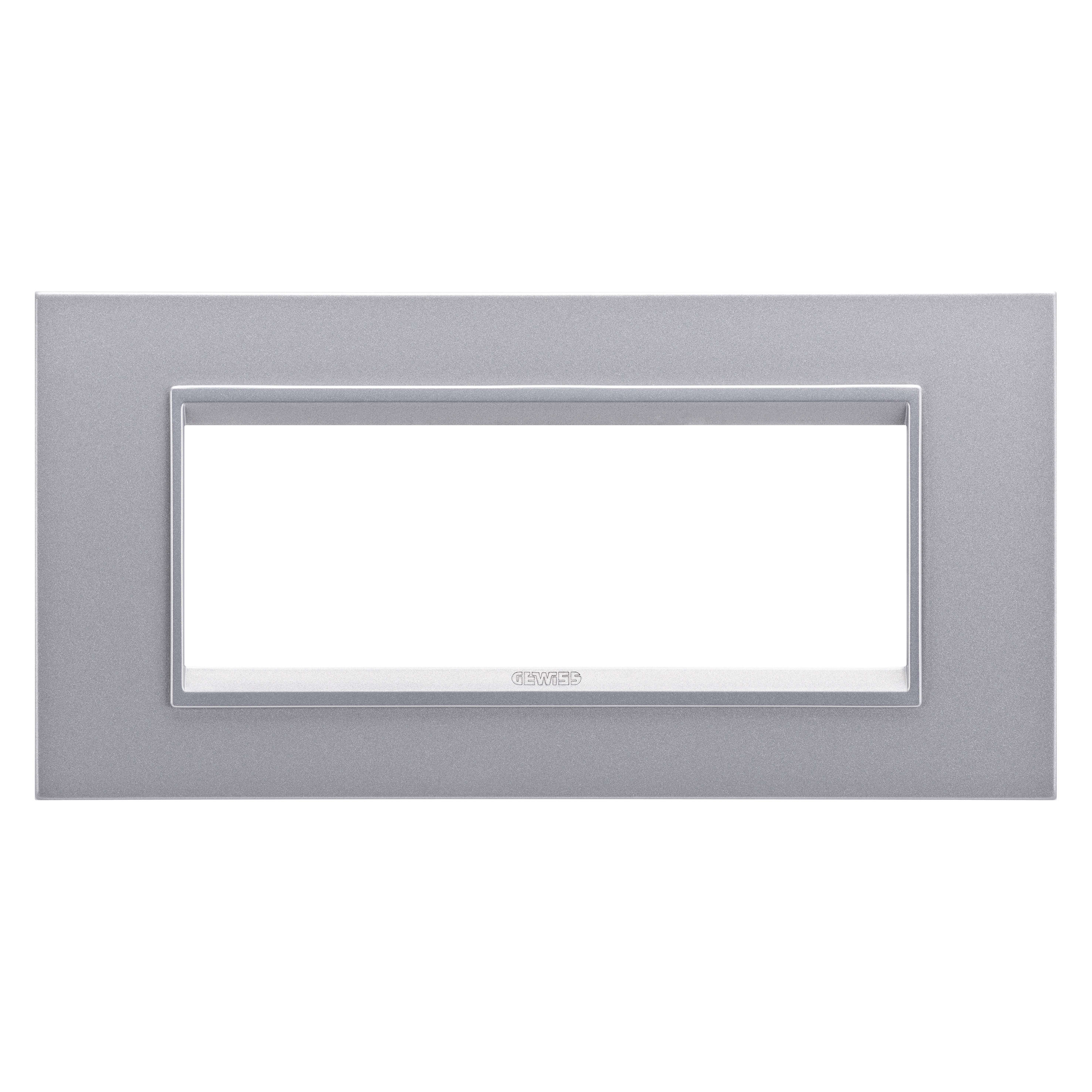 GEWISS - GEWGW16206YT PLACCA LUX - IN TECNOPOLIMERO - 6 POSTI - TITANIO MONOCHROME - CHORUSMART