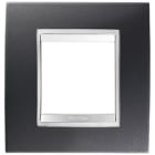 GEWISS - GEWGW16222VA PLACCA LUX INTERNATIONAL - IN TECNOPOLIMERO VERNICIATO - 2 POSTI - ARDESIA - CHORUSMART