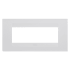GEWISS - GEWGW16406VW PLACCA GEO - IN TECNOPOLIMERO VERNICIATO - 6 POSTI - BIANCO SATINATO - CHORUSMART