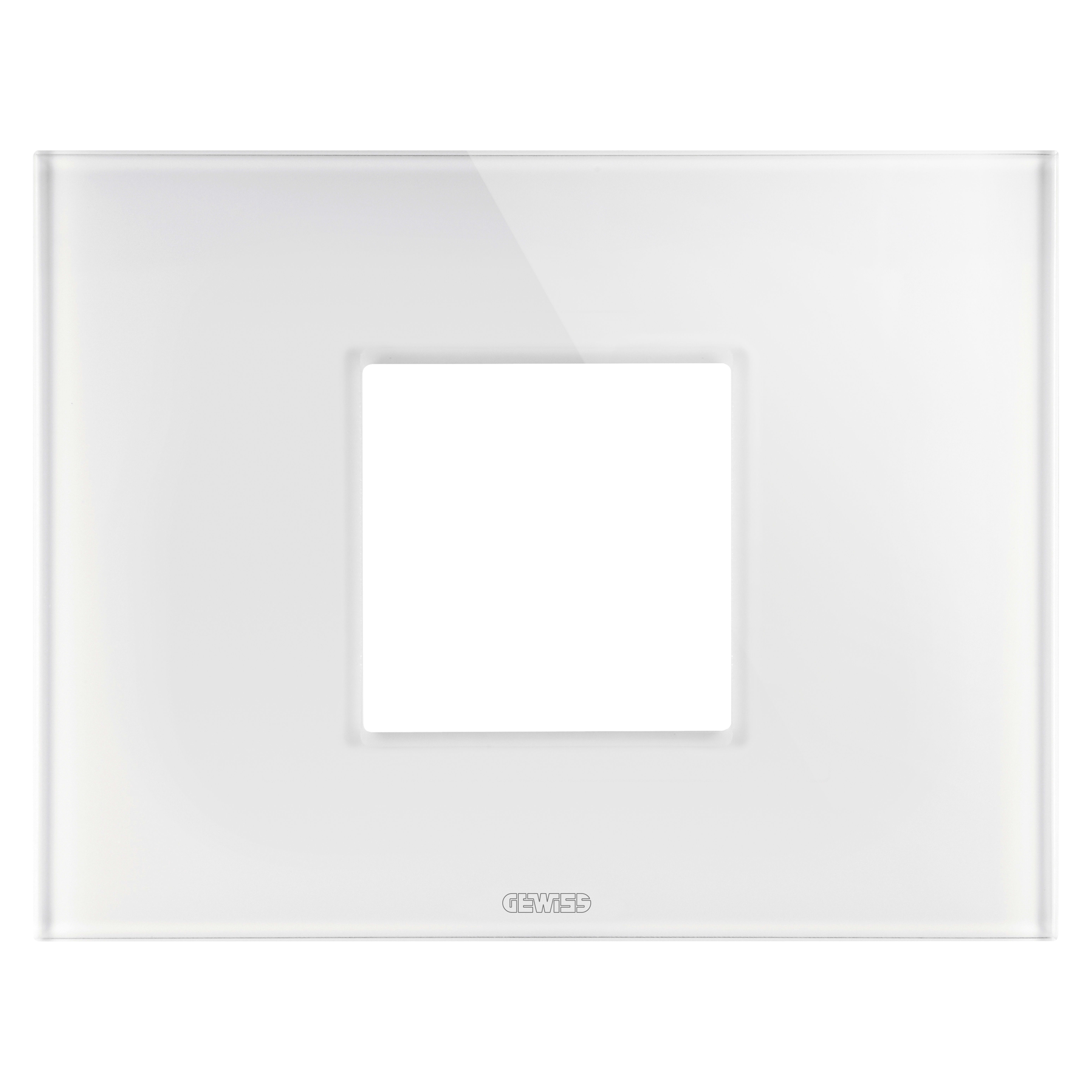 GEWISS - GEWGW16902CB PLACCA ICE - IN VETRO - 2 POSTI - BIANCO - CHORUSMART