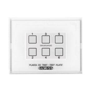 GEWISS - GEWGW16950 PLACCA TEST PULSANTIERA 6 CAN.KNX/EASY