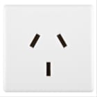 GEWISS - GEWGW20248 PRESA STANDARD ARGENTINO 250V ac - 2P+T 10A - SPINOTTI PIATTI - 2 MODULI- SYSTEM WHITE