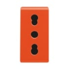 GEWISS - GEWGW20286 PRESA STANDARD ITALIANO 250V ac - PER LINEE DEDICATE - 2P+T 16A BIVALENTE - P17-11 - 1 MODULO - ARANCIO - SYSTEM