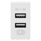 GEWISS GEWGW20362 ALIMENTATORE USB A+A 5V 3A 1M SY/WH