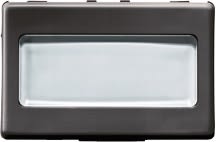 GEWISS - GEWGW21024 PULSANTE CON TARGA PORTANOME ILLUMINABILE 250V ac - NA 10A - 3 MODULI - SYSTEM BLACK