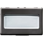 GEWISS - GEWGW21024 PULSANTE CON TARGA PORTANOME ILLUMINABILE 250V ac - NA 10A - 3 MODULI - SYSTEM BLACK