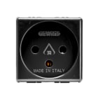 GEWISS - GEWGW21220 PRESA STANDARD ISRAELIANO 250V ac - 2P+T 16A - 2 MODULI- SYSTEM BLACK
