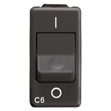 GEWISS - GEWGW21435 INTERRUTTORE AUTOMATICO MAGNETOTERMICO 230V ac - 1P+N 10A 3kA CURVA C - 1 MODULO- SYSTEM BLACK